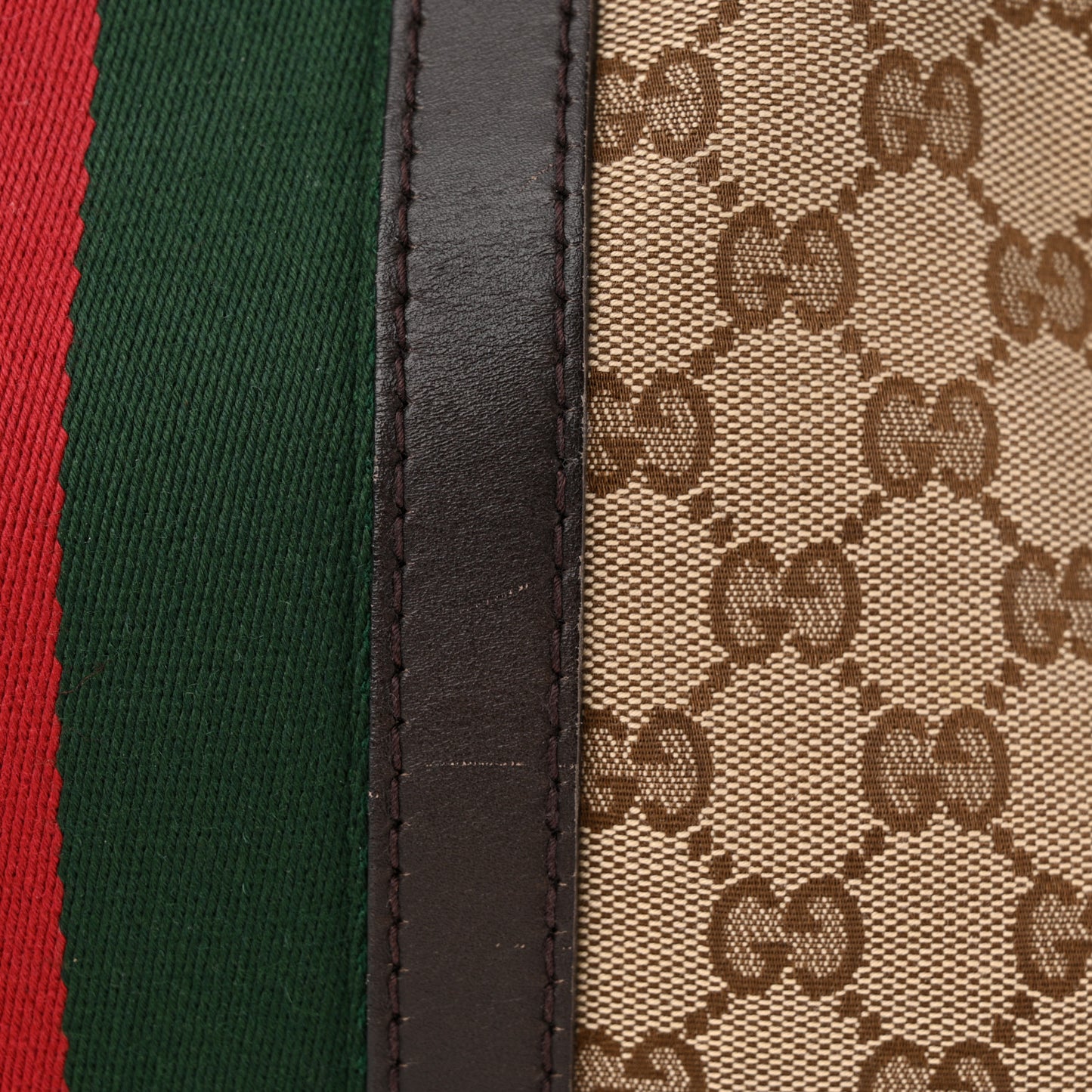 Monogram Vintage Web Medium Boston Dark Brown