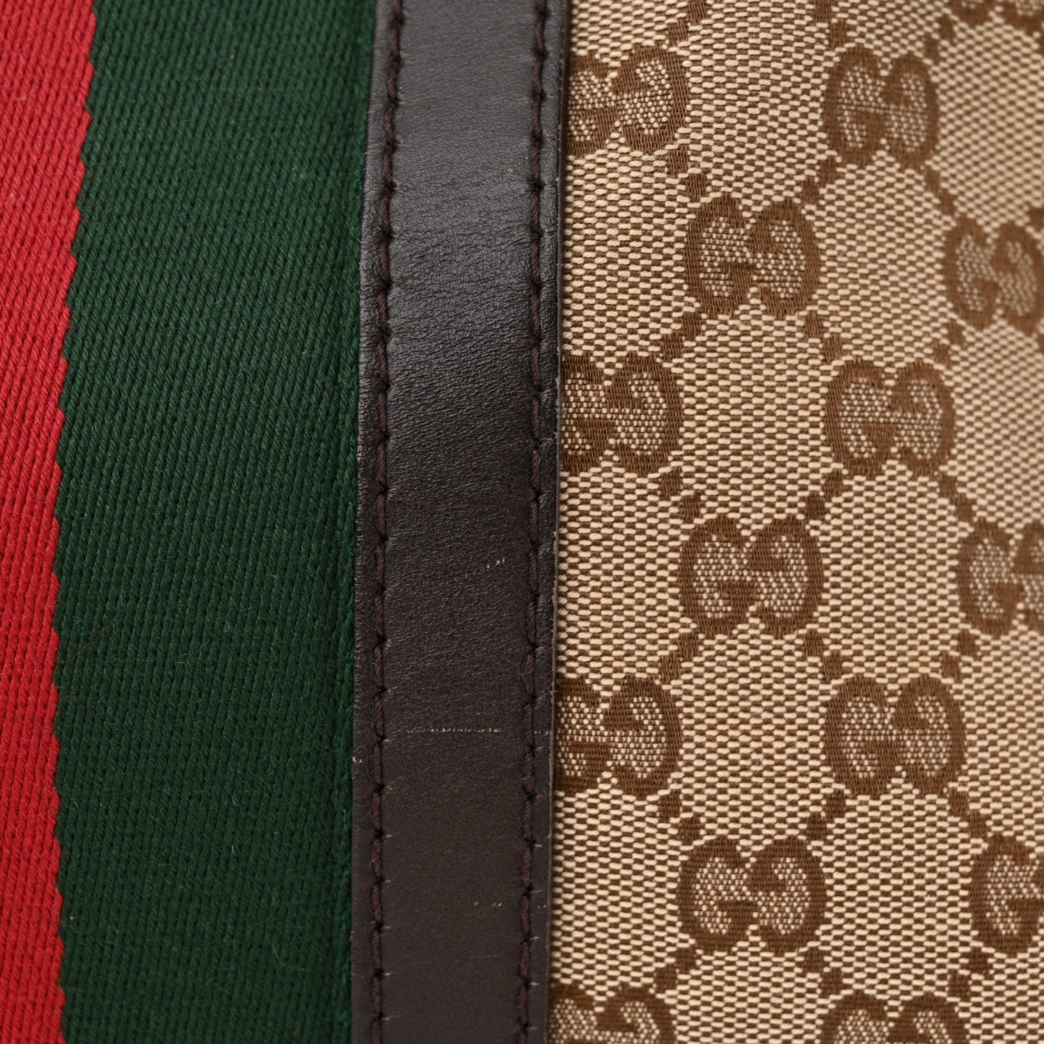 Gucci Monogram Vintage Web Medium Boston Dark Brown 11 of 16