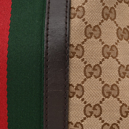 Gucci Monogram Vintage Web Medium Boston Dark Brown 11 of 16