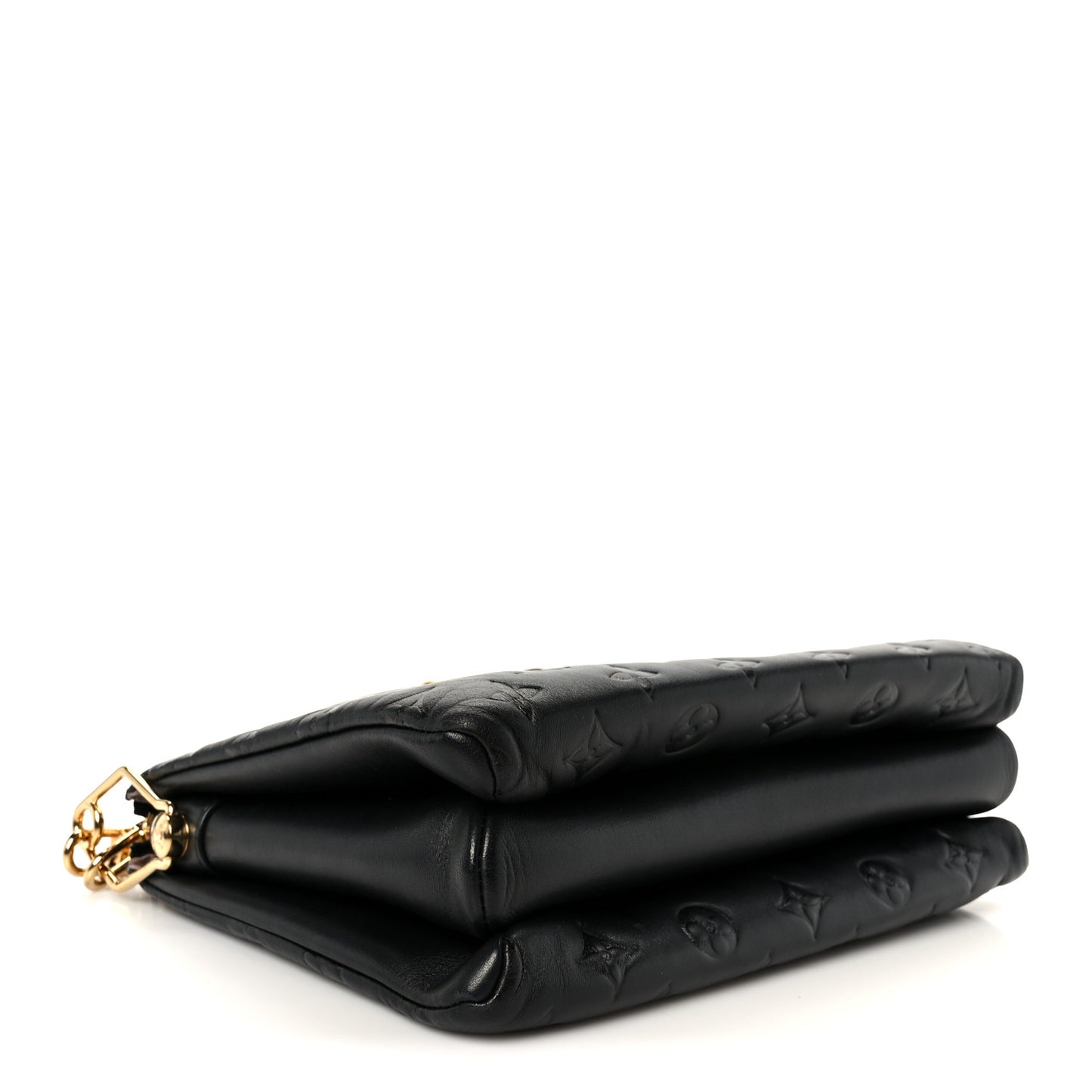 Lambskin Embossed Monogram Coussin PM Black