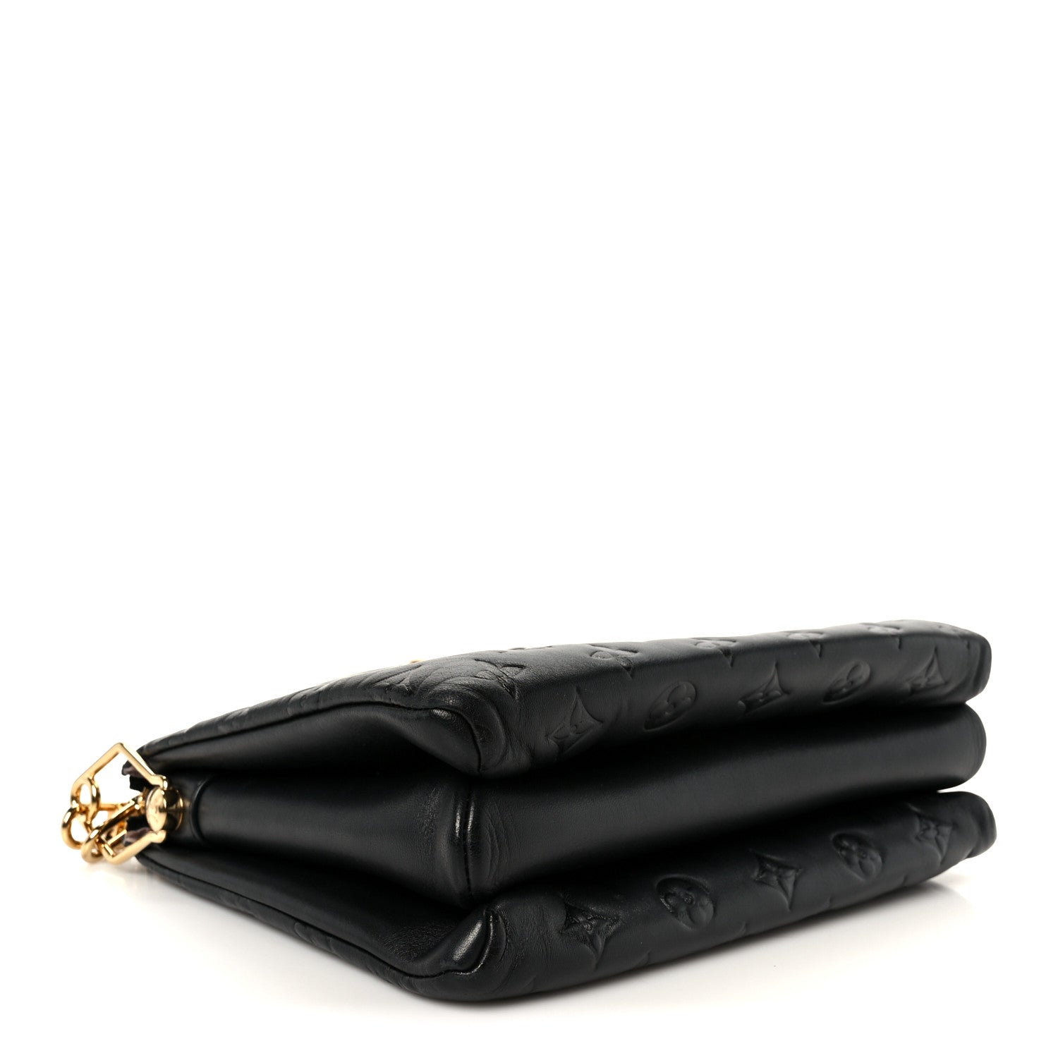 Louis Vuitton Lambskin Embossed Monogram Coussin PM Black 4 of 11