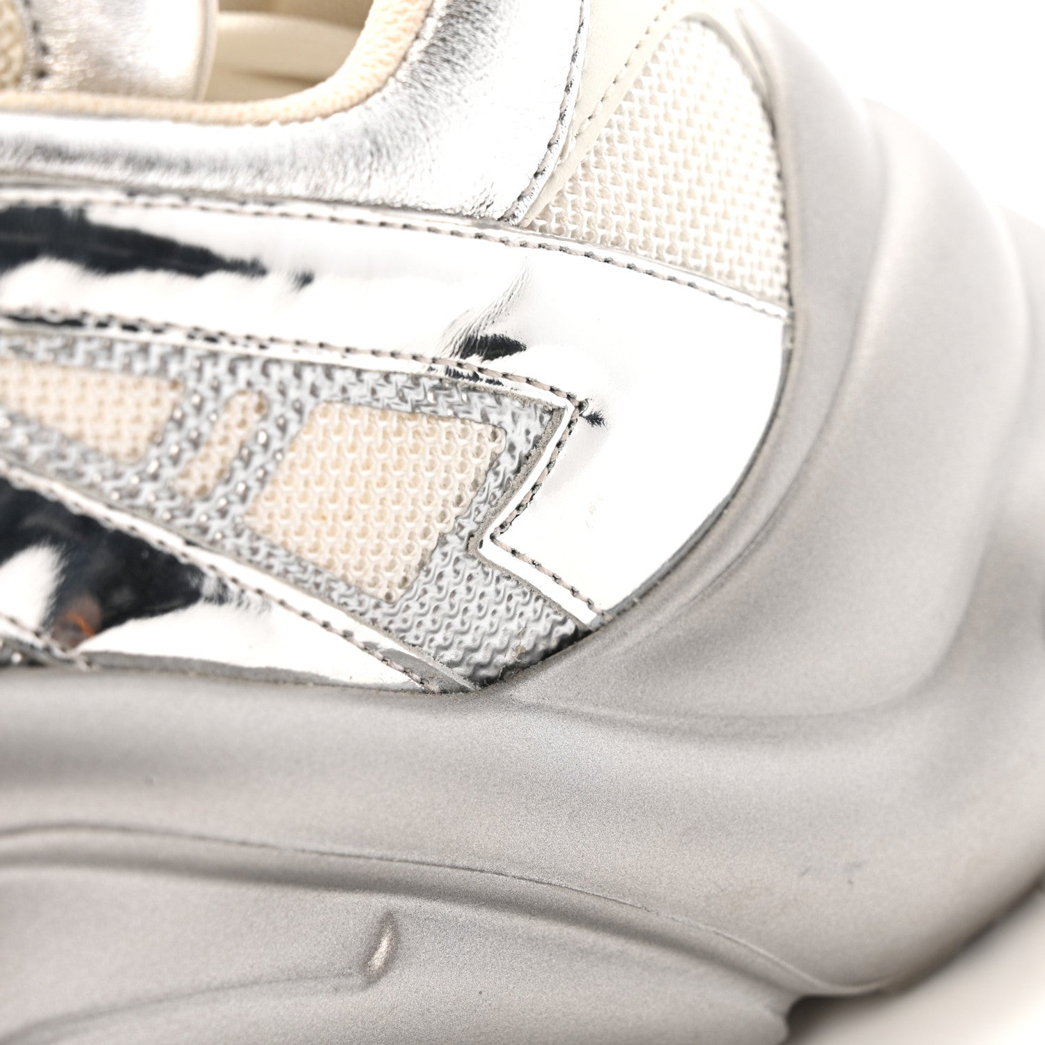 Louis Vuitton Metallic Calfskin Technical Nylon LV Archlight Sneakers 37 White Silver 14 of 14