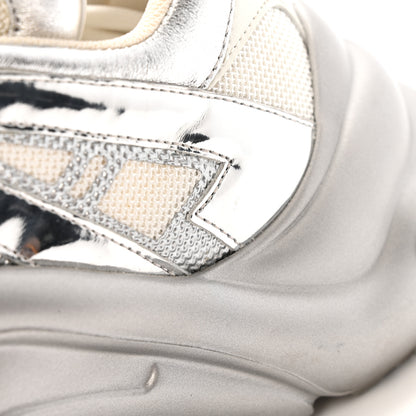 Louis Vuitton Metallic Calfskin Technical Nylon LV Archlight Sneakers 37 White Silver 14 of 14