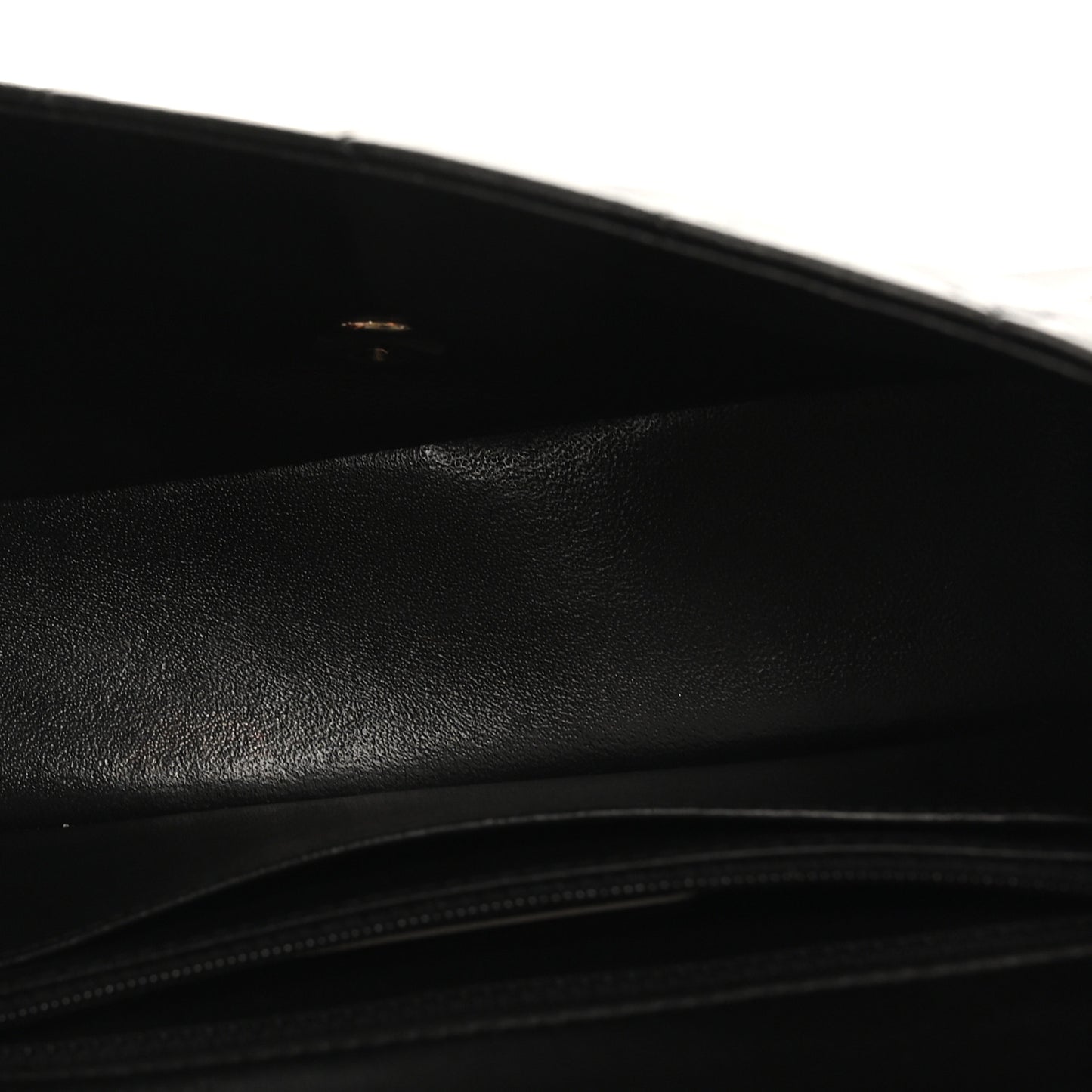 Lambskin Quilted Mini Rectangular Flap Black