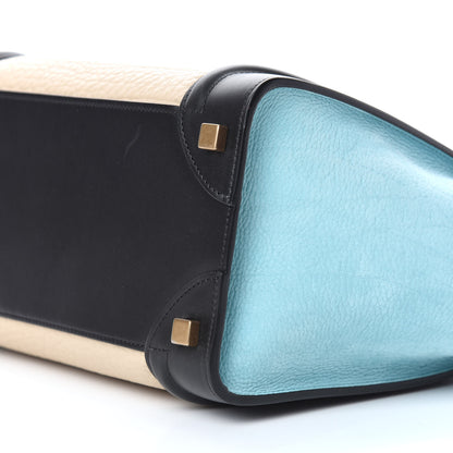 Celine Bullhide Drummed Calfskin Micro Tri-Color Luggage Antarctic 8 of 9