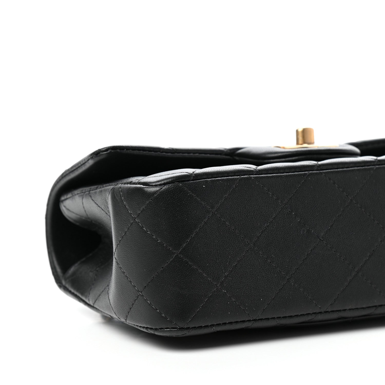 Chanel Lambskin Quilted Mini Top Handle Rectangular Flap Black 8 of 10