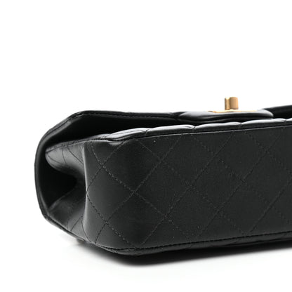 Chanel Lambskin Quilted Mini Top Handle Rectangular Flap Black 8 of 10
