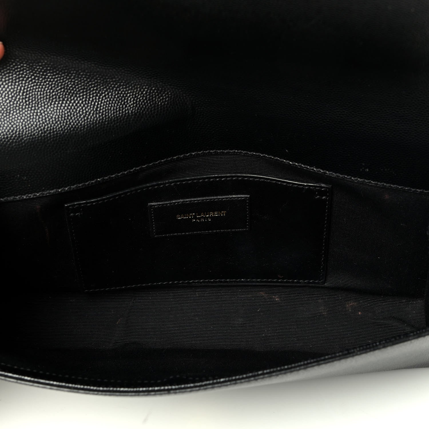 Saint Laurent Patent Grain de Poudre Classic Monogram Cassandre Clutch Black 8 of 8