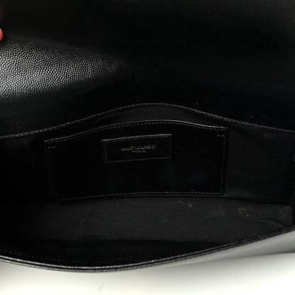Saint Laurent Patent Grain de Poudre Classic Monogram Cassandre Clutch Black 8 of 8