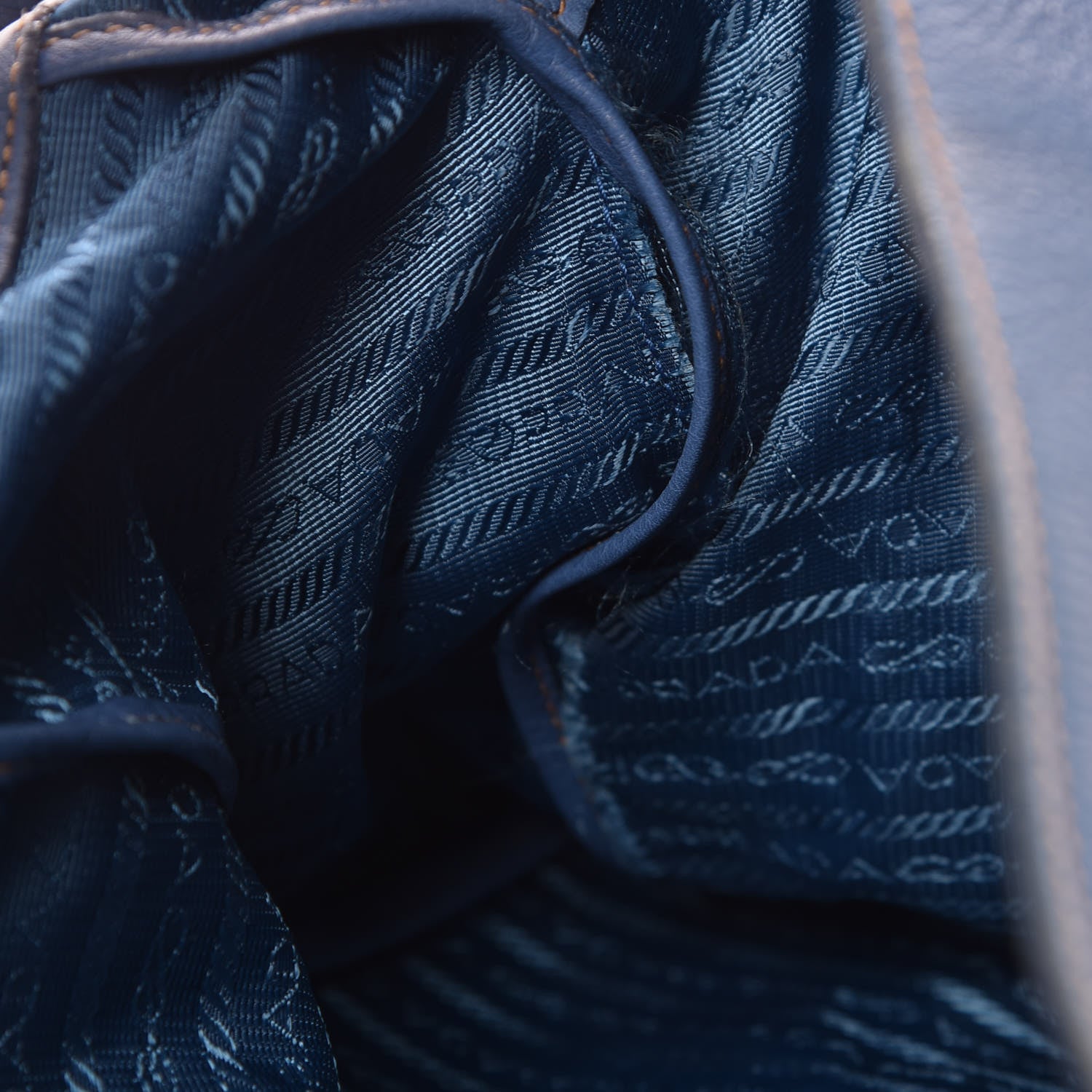 Prada Vitello Daino Tote Cobalto 9 of 18