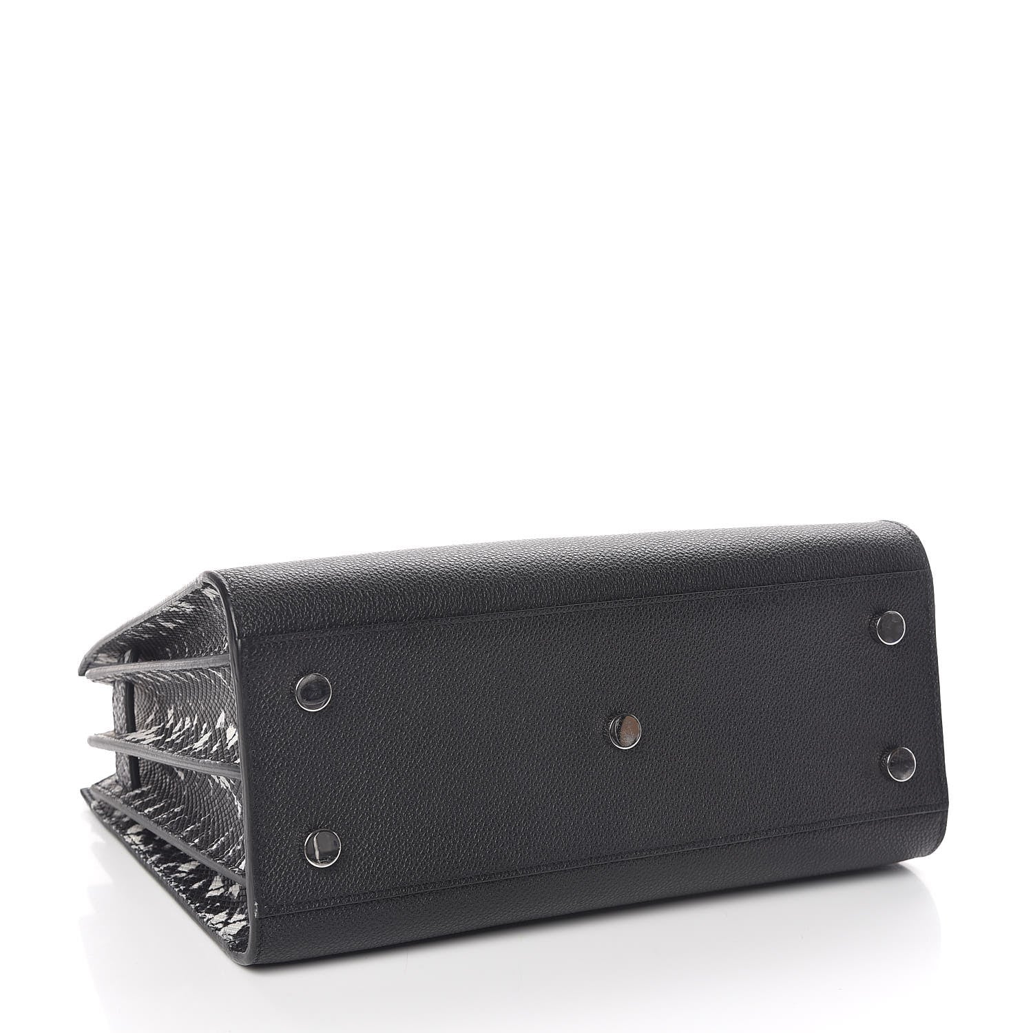 Saint Laurent Grained Calfskin Embossed Python Baby Sac De Jour Black 4 of 10