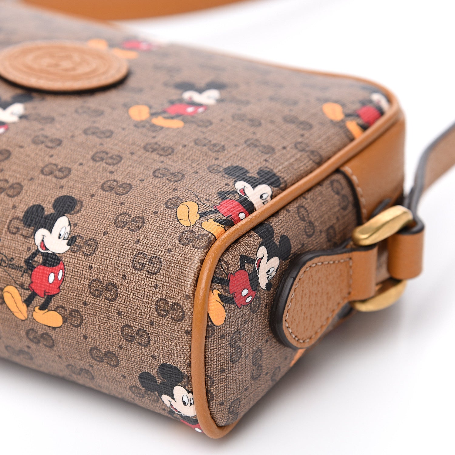 Gucci X DISNEY Mini Vintage GG Supreme Monogram Mickey Mouse Shoulder Bag Beige Vintage Sun Oil 9 of 10