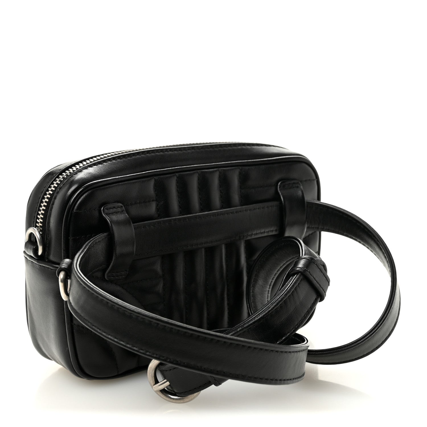 Prada Soft Calfskin Impunture Diagramme Belt Bag Black 3 of 9