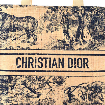 Christian Dior Straw Dioriviera Tote Blue 6 of 8