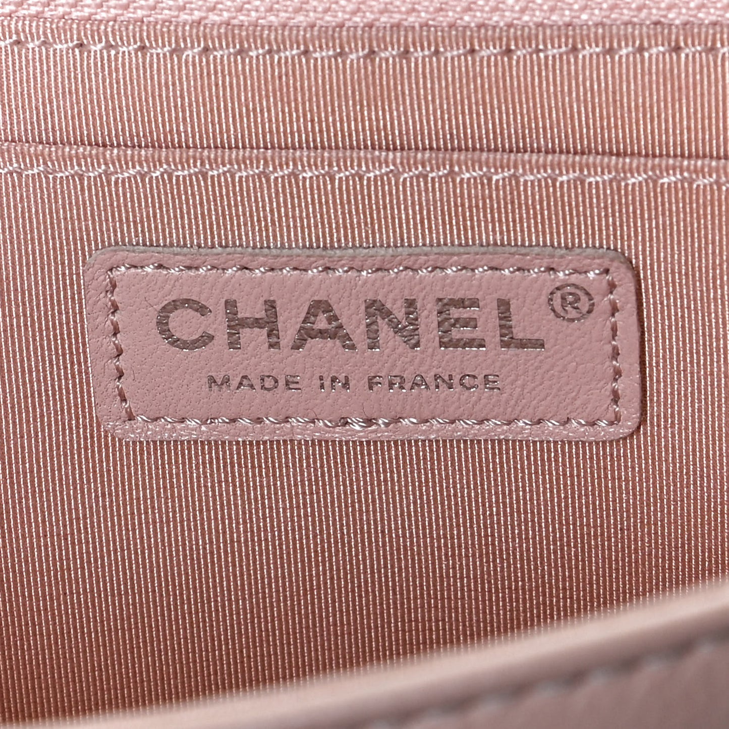 Caviar Chevron Quilted Single Flap Light Pink