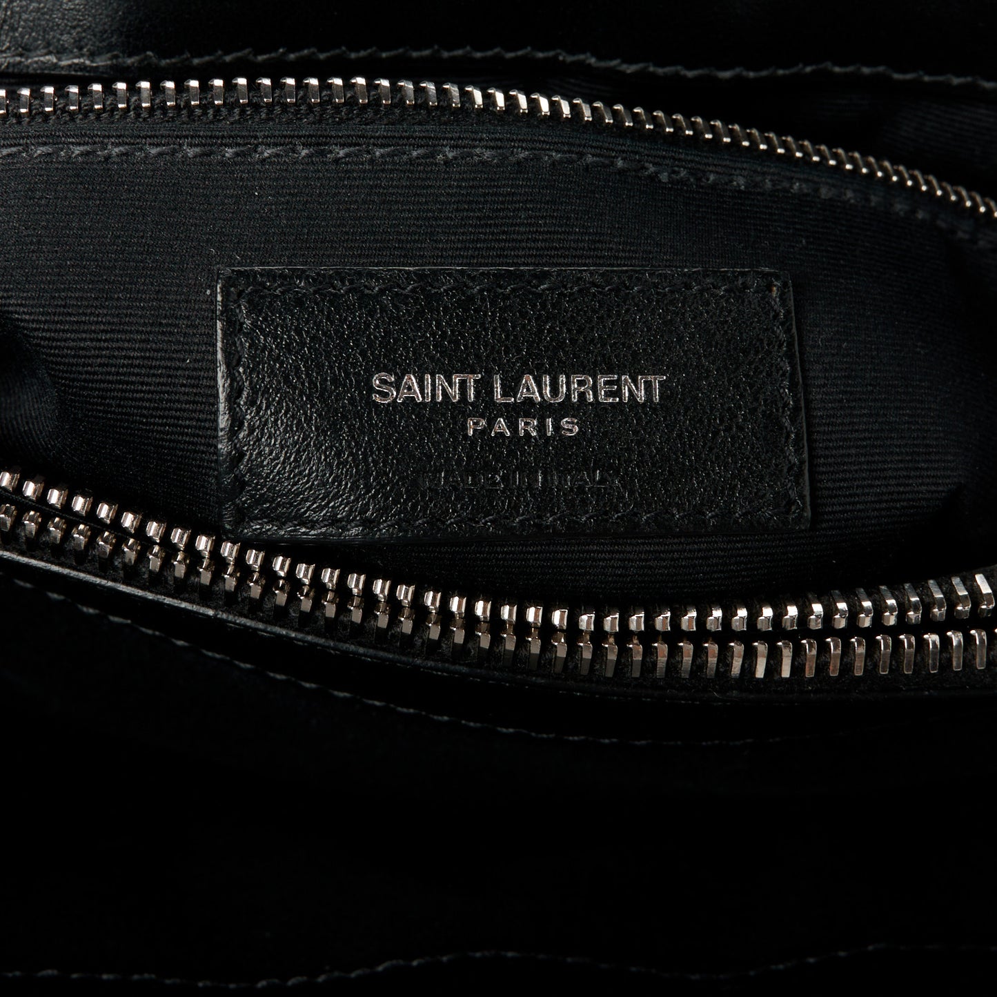 Calfskin Y Quilted Monogram Medium Loulou Chain Satchel Black
