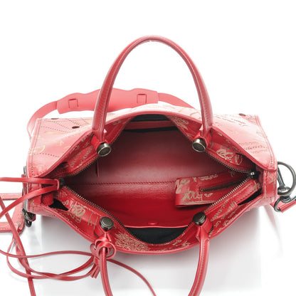 Balenciaga Calfskin Love Perforated Blackout Hardware S City Rouge Profond 5 of 8