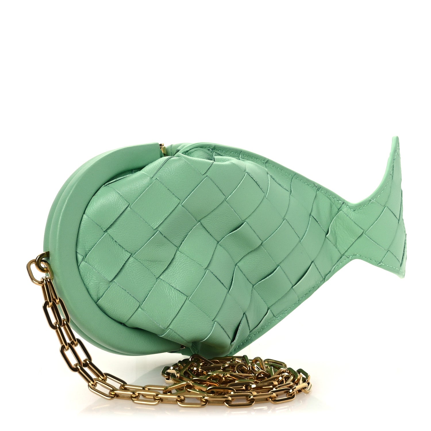 Bottega Veneta Nappa Intrecciato Fish Pouch On Chain Siren 2 of 9