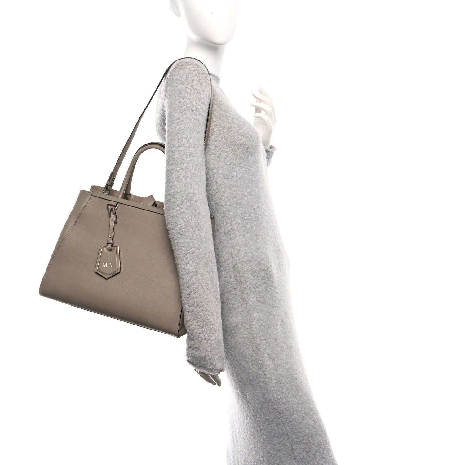 Fendi Vitello Elite Regular 2Jours Tote Tortora 2 of 17