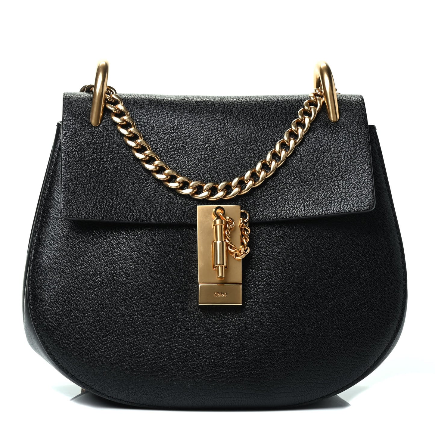 Goatskin Drew Shoulder Bag Black