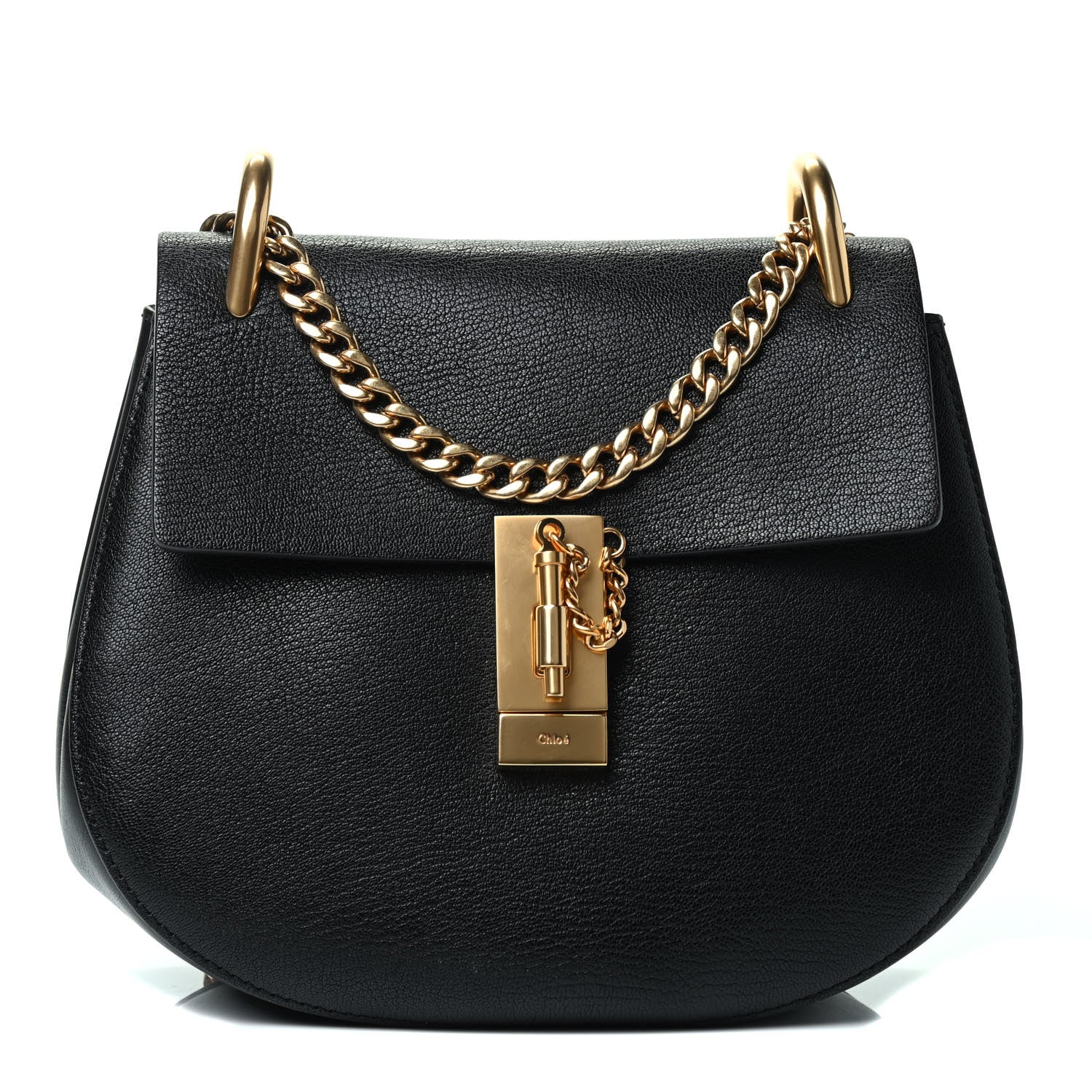 Chloe Goatskin Drew Shoulder Bag Black 1 of 4