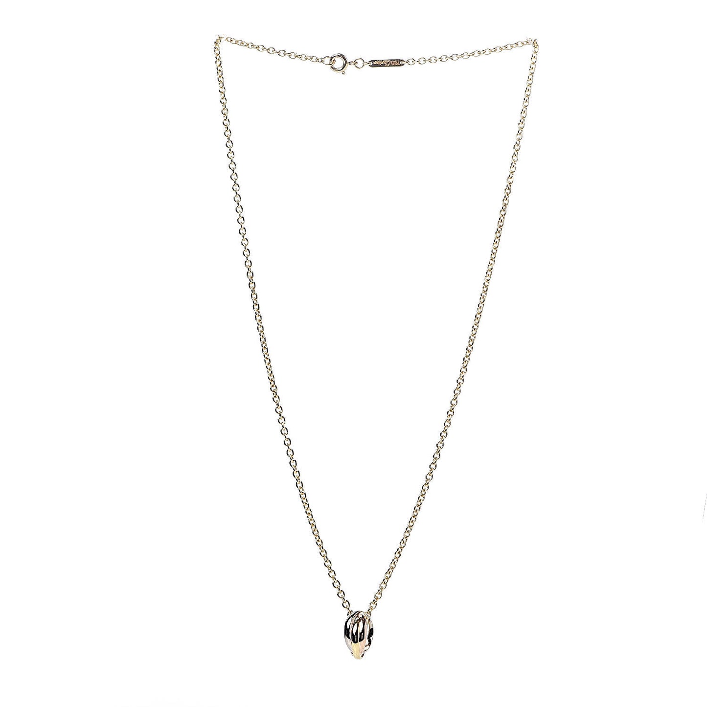 18K Pink Yellow White Gold Baby Trinity Pendant Necklace