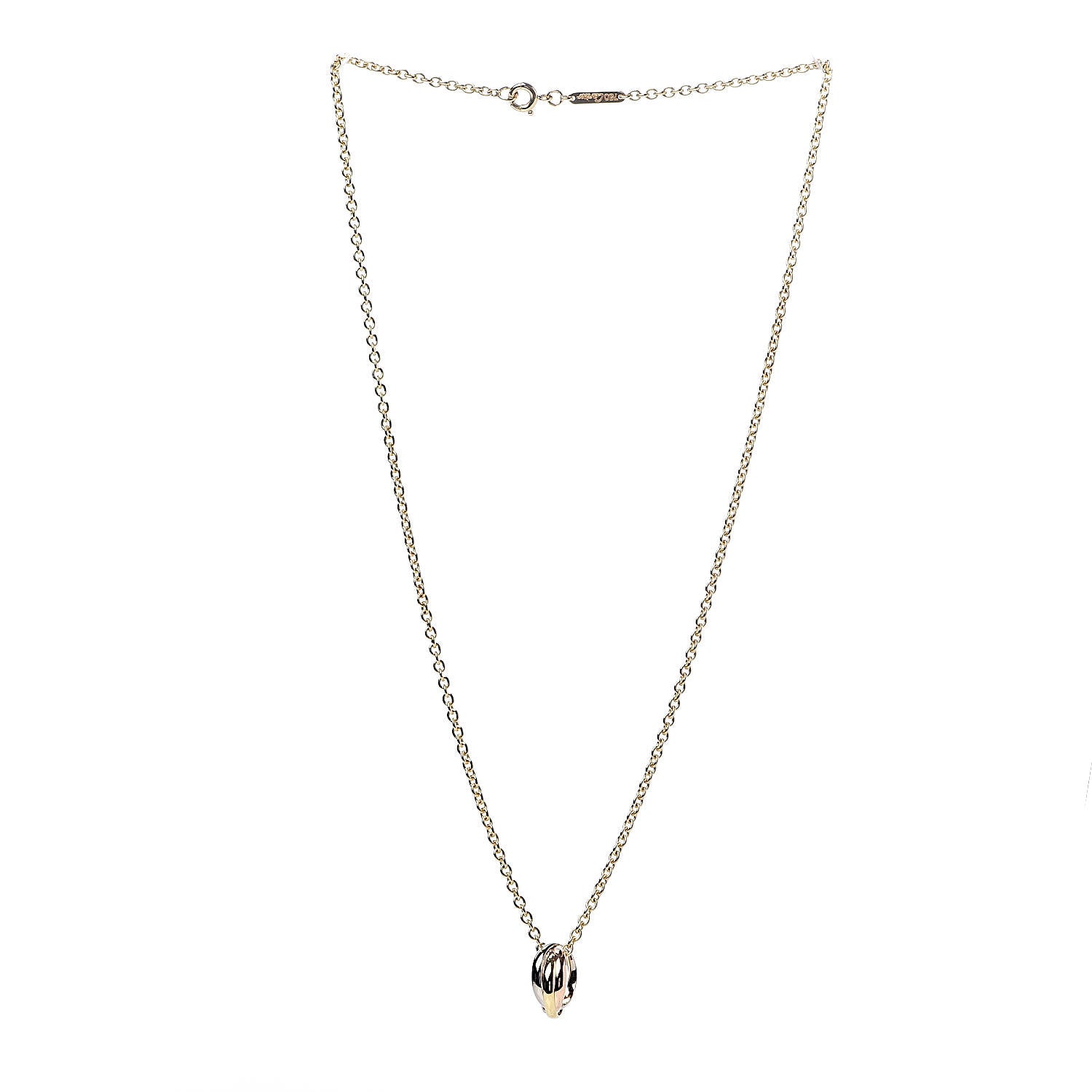 Cartier 18K Pink Yellow White Gold Baby Trinity Pendant Necklace 3 of 13