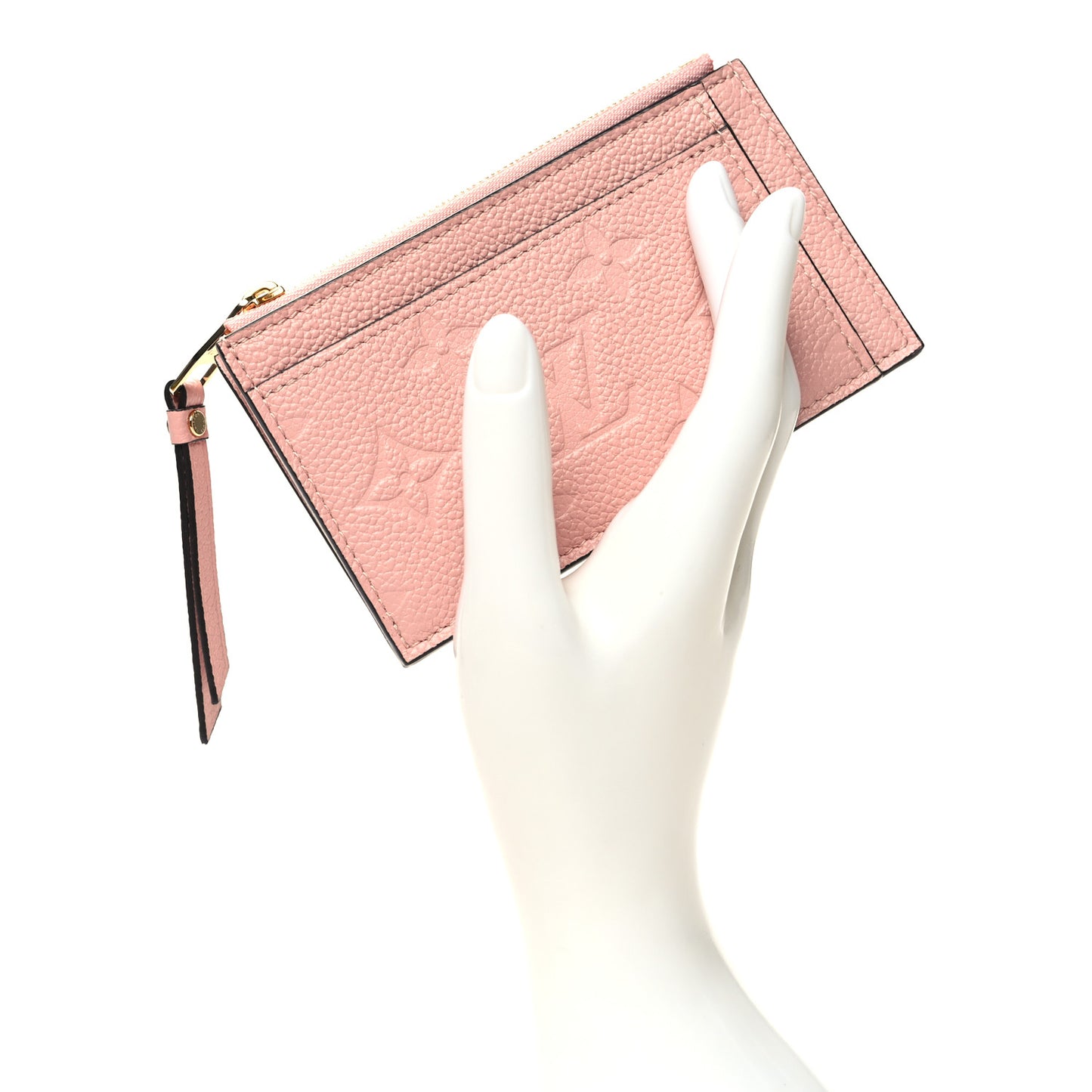 Empreinte Zipper Card Holder Rose Poudre