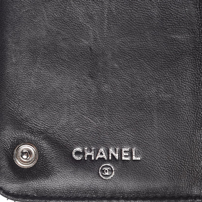 Chanel Aged Calfskin Quilted Paris New York PNY Wallet Black 7 of 11