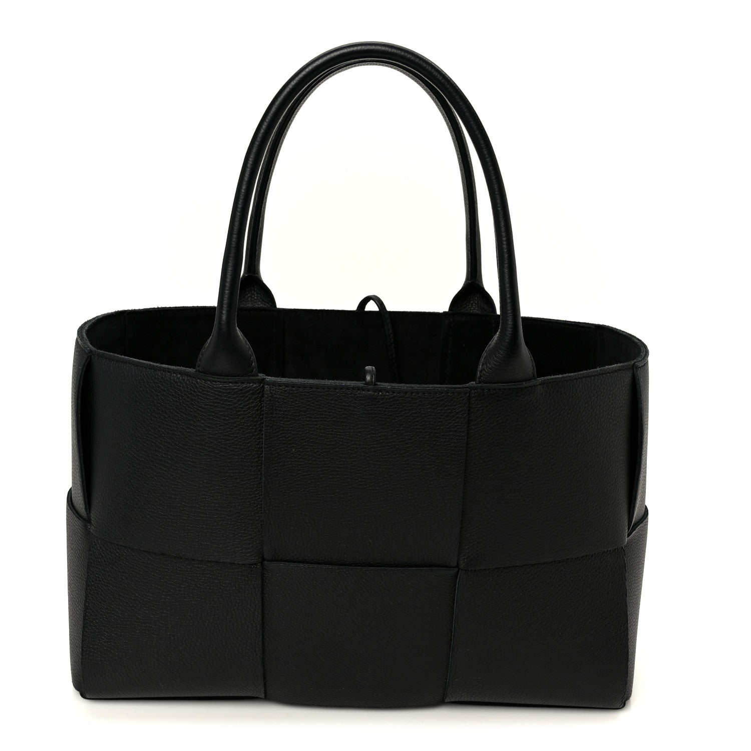 Bottega Veneta Grained Calfskin Intrecciato Small Arco Tote Black 1 of 11