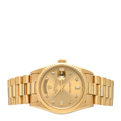 Rolex 18K Yellow Gold Diamond 36mm Oyster Perpetual Day-Date President Watch Champagne 18238 2 of 5