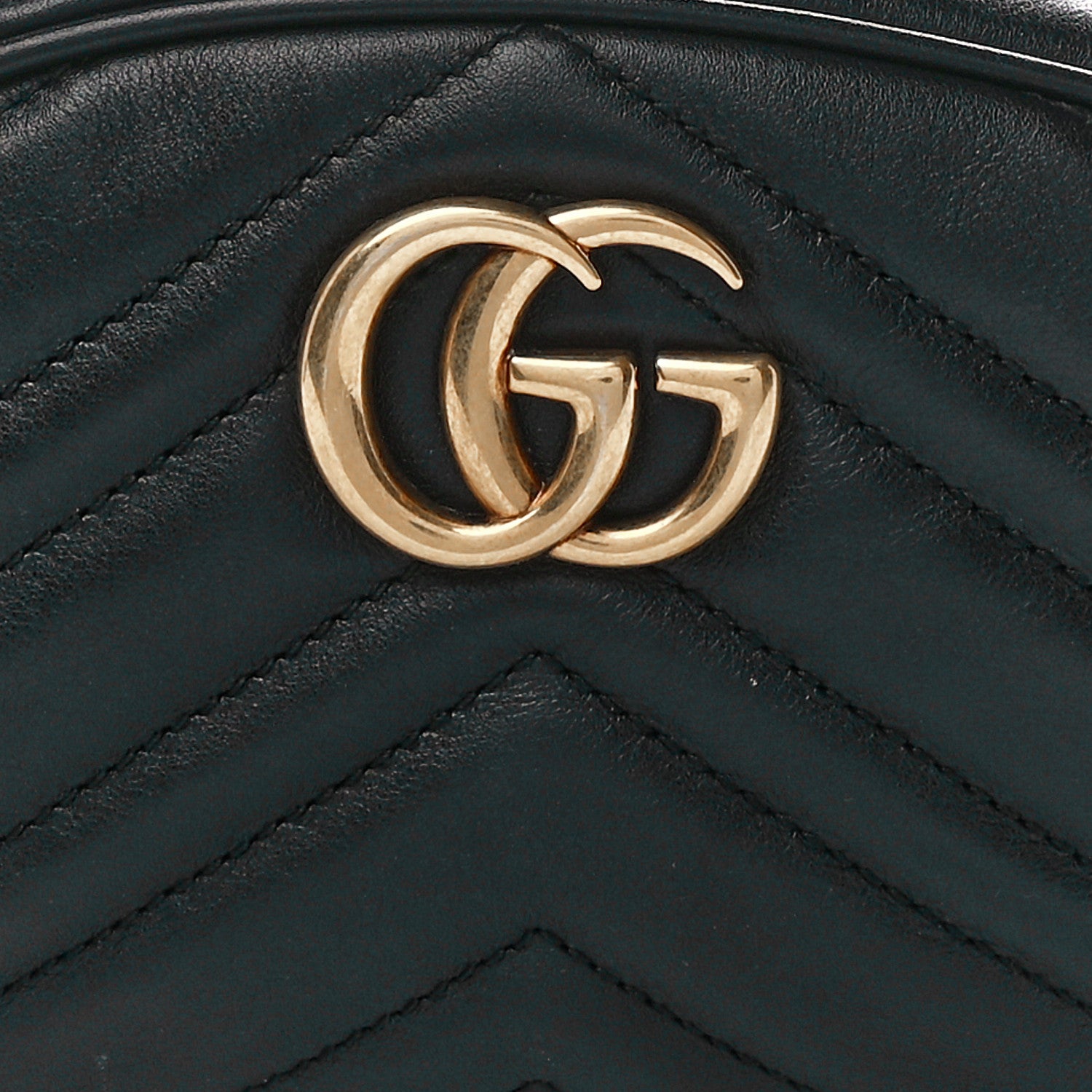 Gucci Calfskin Matelasse GG Marmont Belt Bag 75 30 Black 9 of 12