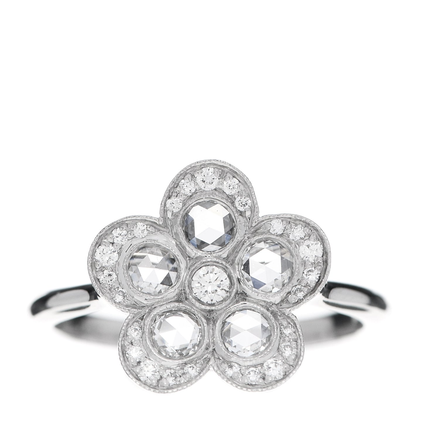 Platinum Diamond Enchant Flower Ring 52 6