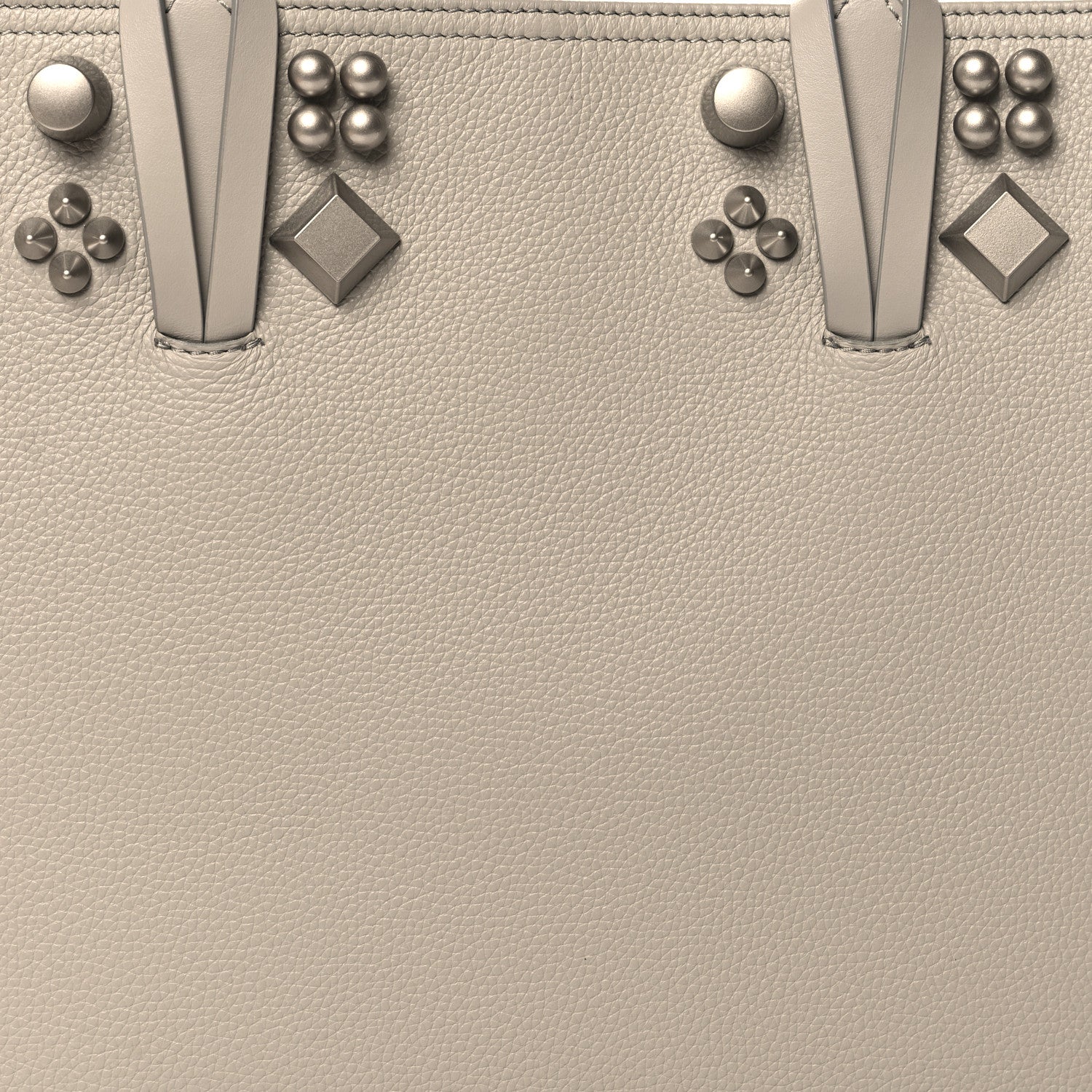Christian Louboutin Calfskin Empire Spike Studded East West Cabata Tote Goose 8 of 10