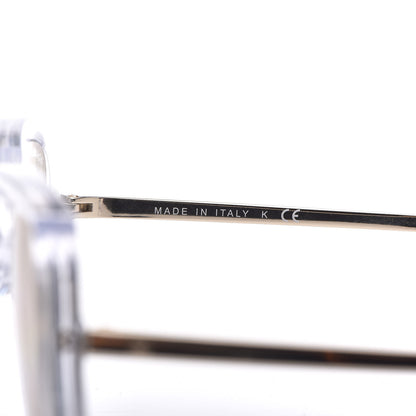Chanel 18K White Gold Mirror Square Sunglasses 6051 Gold 6 of 8