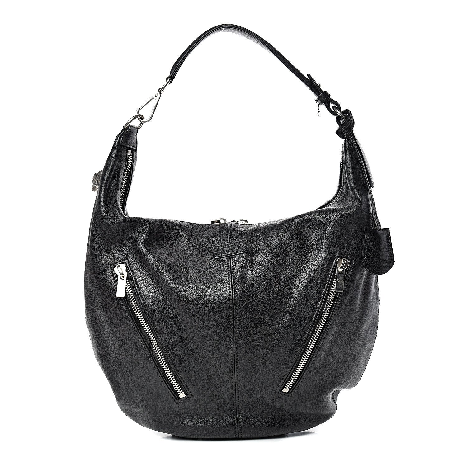 Alexander McQueen Small Padlock Biker Hobo Black 1 of 13