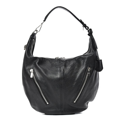 Alexander McQueen Small Padlock Biker Hobo Black 1 of 13