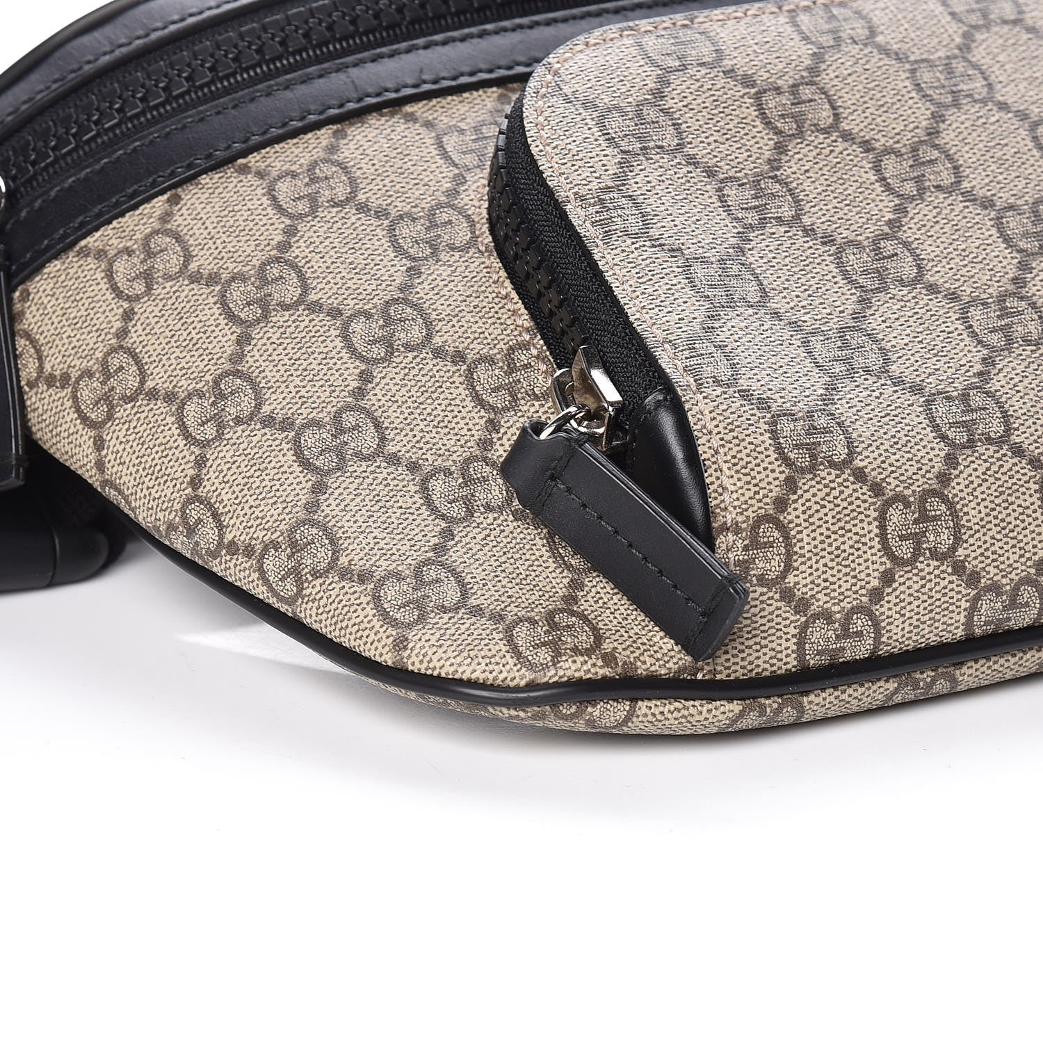 Gucci GG Supreme Monogram Belt Bag Black 8 of 9