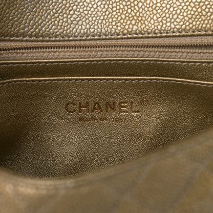 Chanel Metallic Caviar Quilted Mini Rectangular Flap Gold 5 of 12