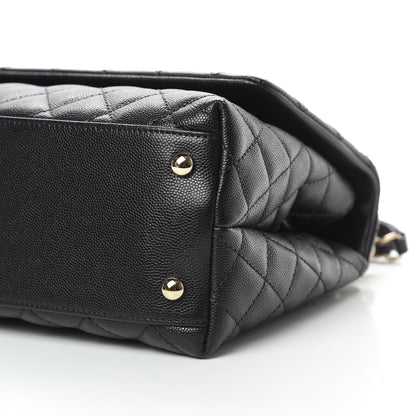 Chanel Caviar Quilted Small Coco Handle Flap Black 11 of 12