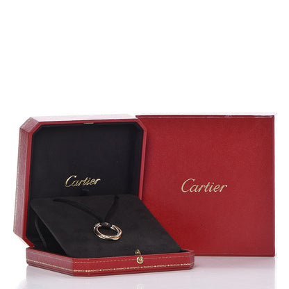 Cartier 18K Pink Yellow White Gold Diamond Trinity Cord Necklace 7 of 7