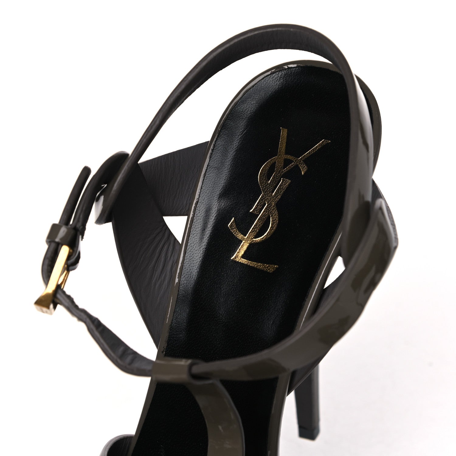 Saint Laurent Patent Tribute 105 Platform Sandals 40.5 Fog 8 of 15