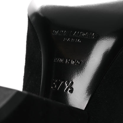 Saint Laurent Kid Scamosciato Niki 85 Wedge Booties 37.5 Black 8 of 11