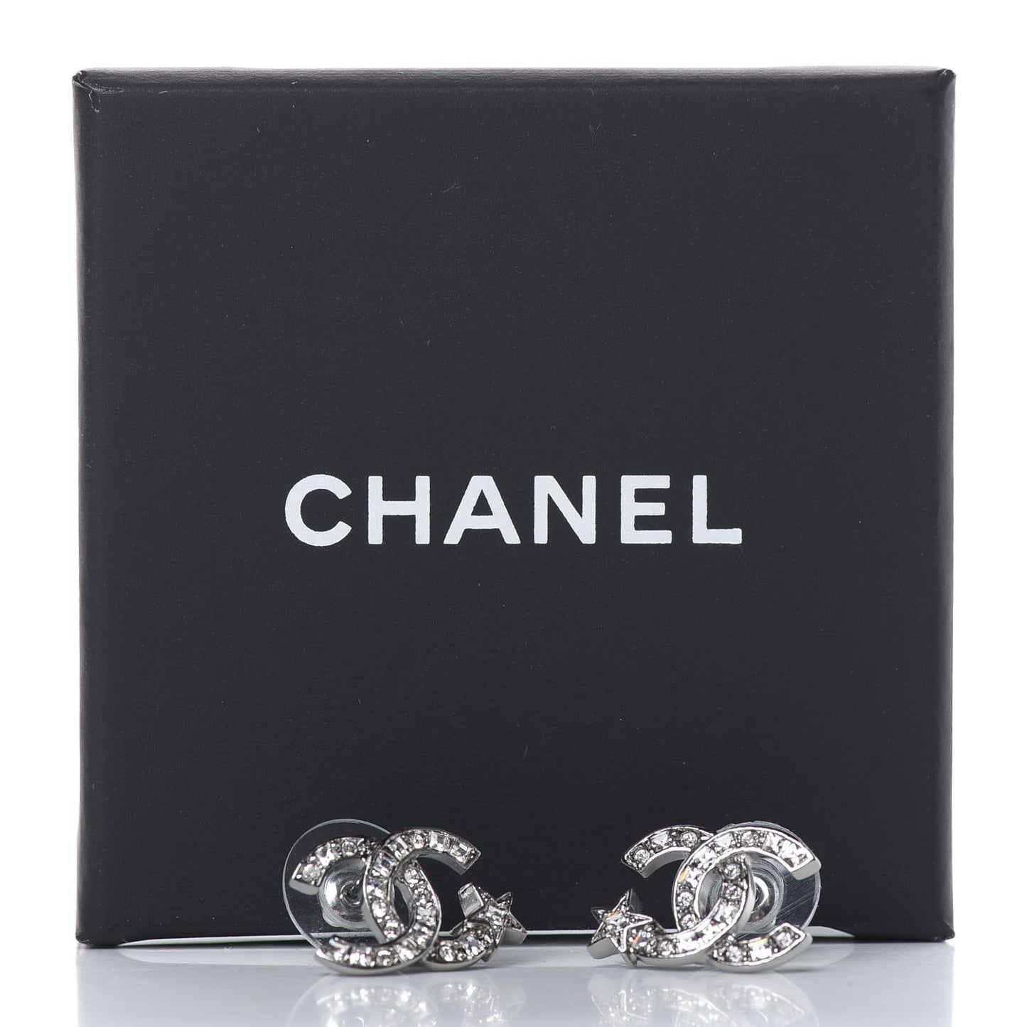 Crystal CC Starfall Earrings Silver