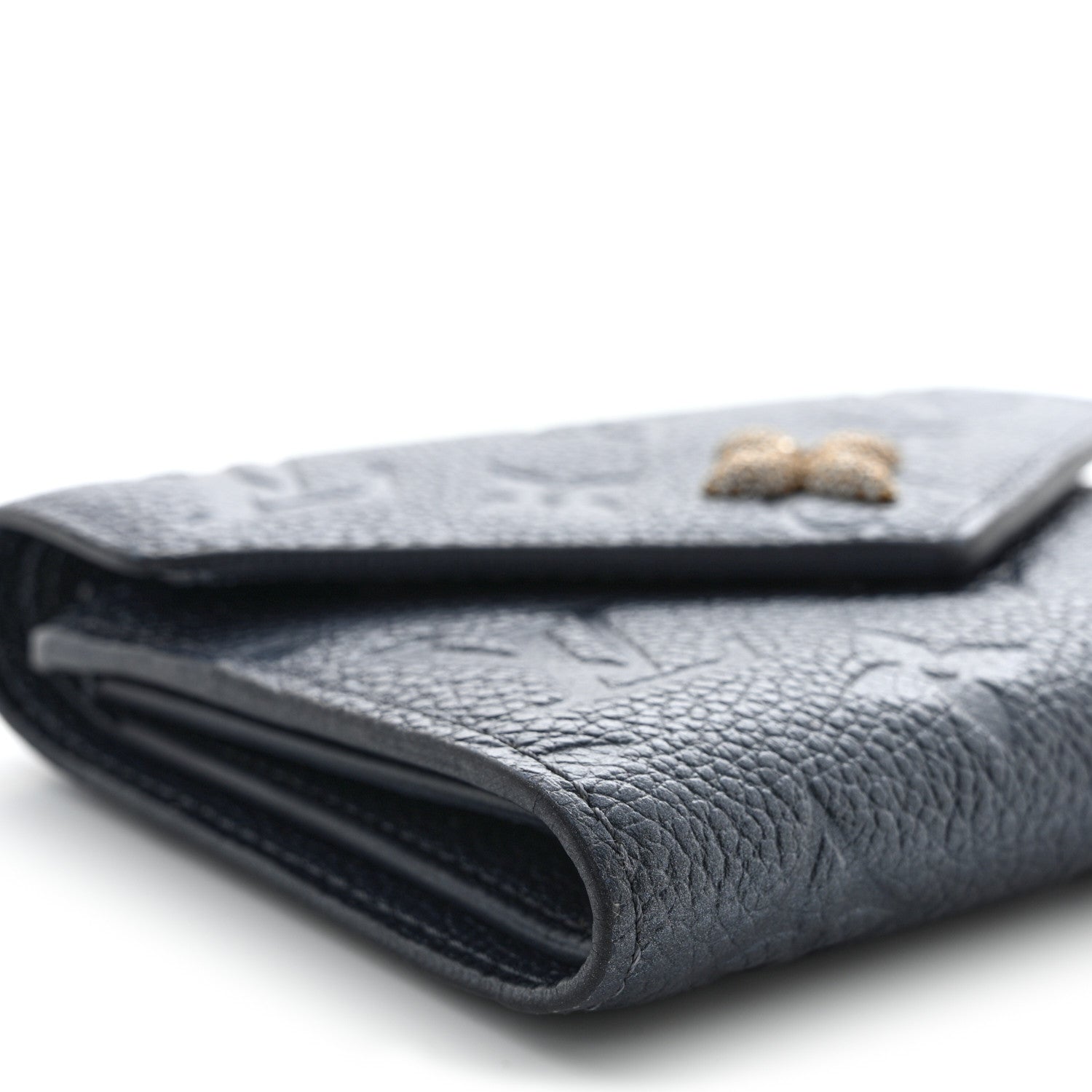Louis Vuitton Empreinte Monogram Flower Victorine Wallet Navy Blue 9 of 10