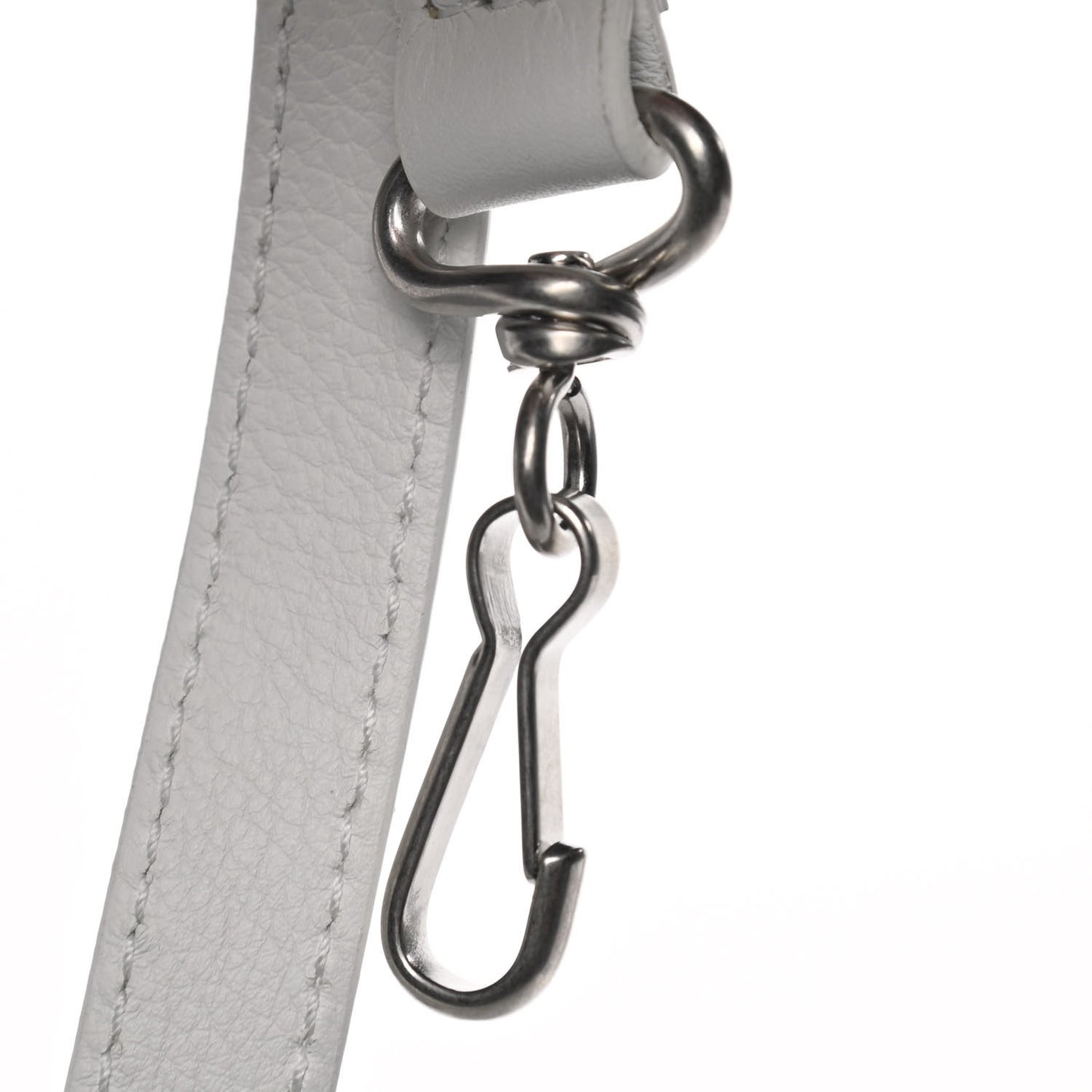 Calfskin S Triangle Duffle White