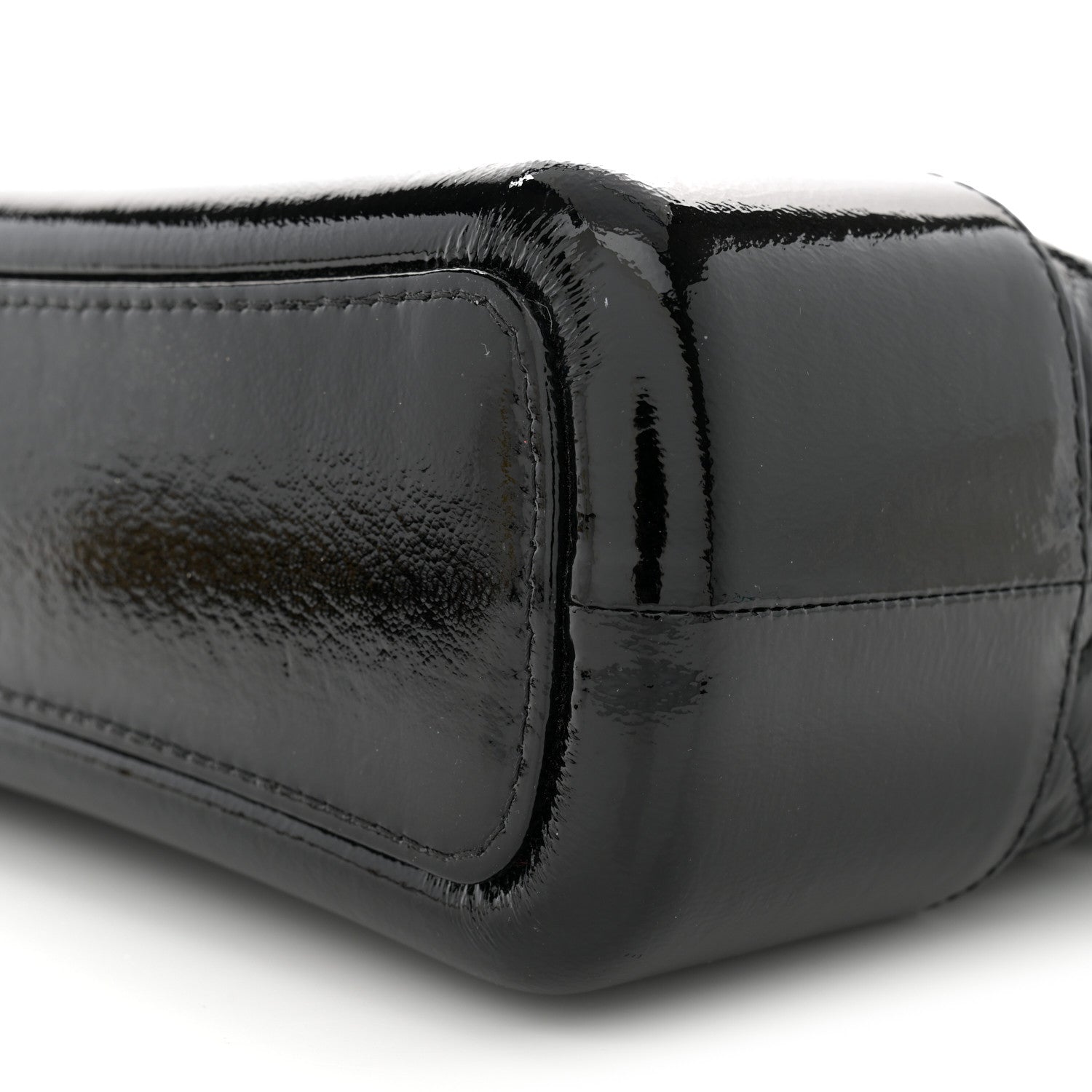 Chanel Patent Goatskin Quilted Medium Gabrielle Hobo Black 10 of 13