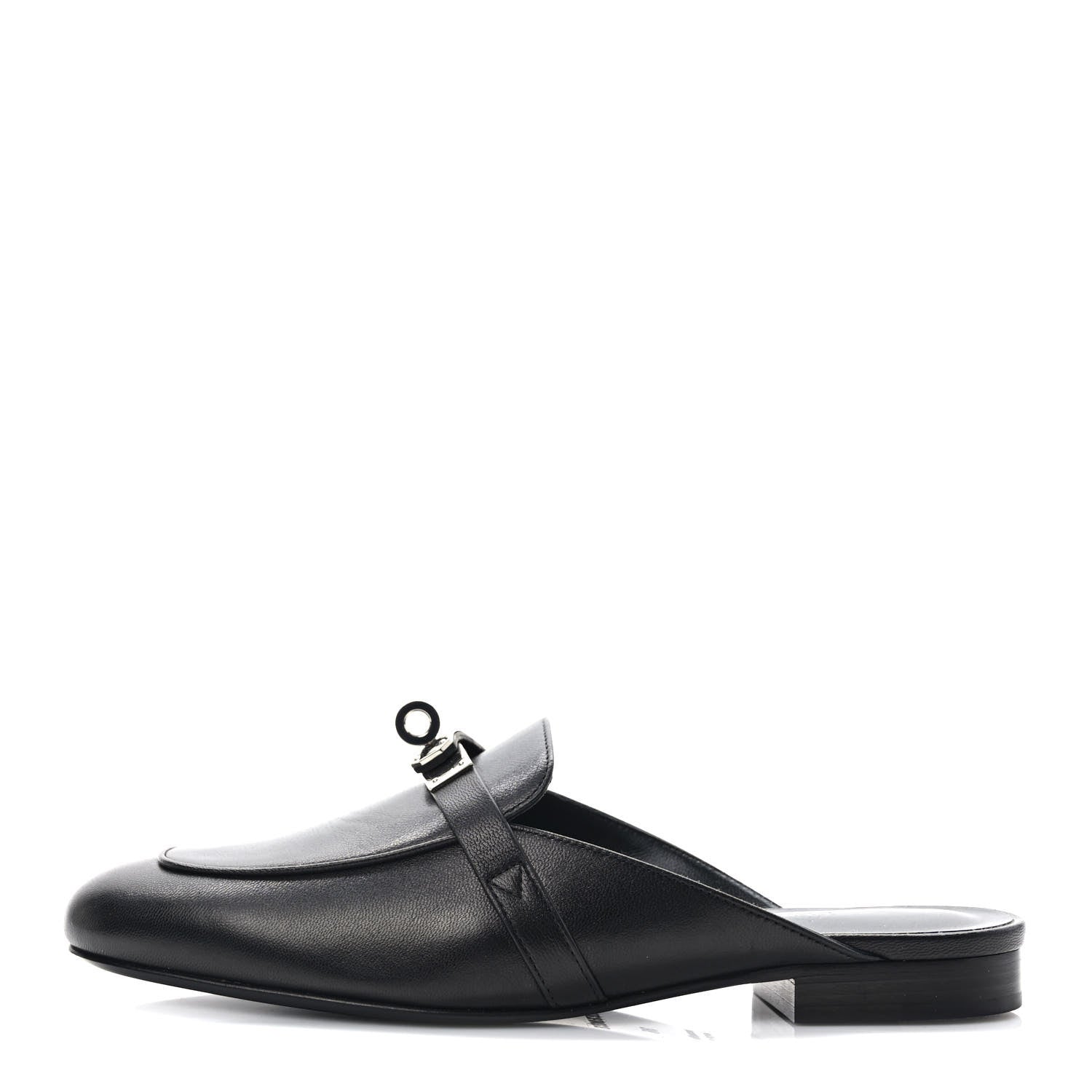 Hermes Goatskin Oz Mules 36 Black 1 of 8