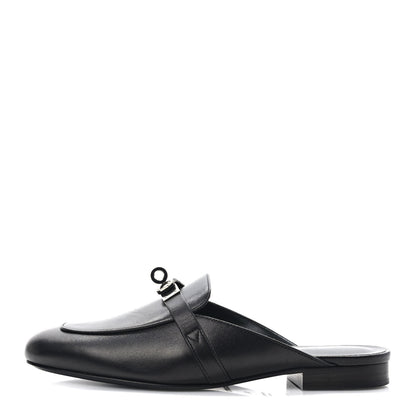 Hermes Goatskin Oz Mules 36 Black 1 of 8