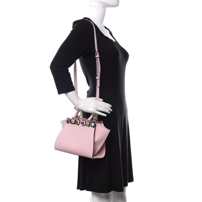 Fendi Vitello Dolce Plexiglass Flowerland Studded Mini 3Jours Tote Peonia Multicolor 2 of 14